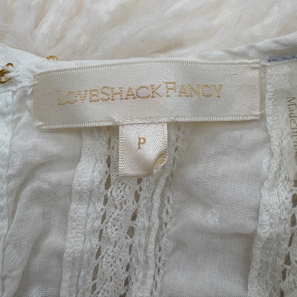 Love Love Shack White and Light Blue Women or Teen Petite XS Dress - Picture 5 of 6